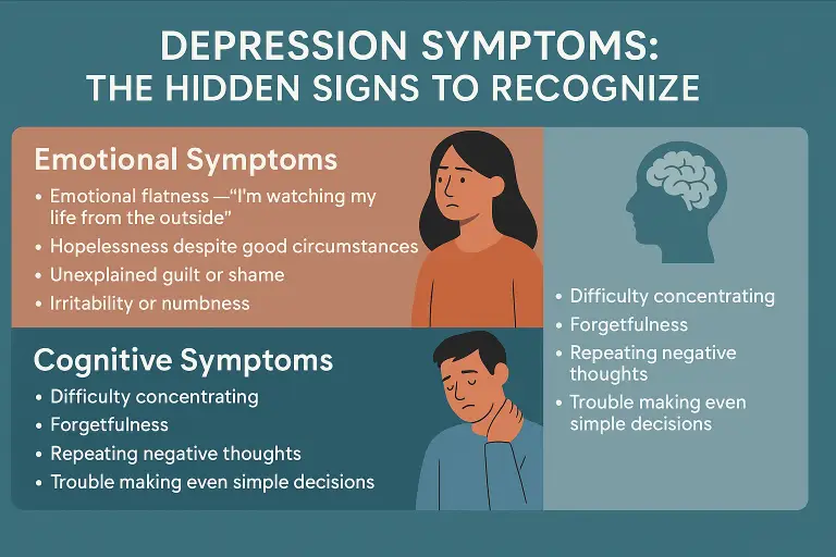 depression symptoms hidden signes