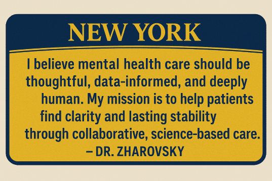 dr zharovsky mental health quote ny license plate style